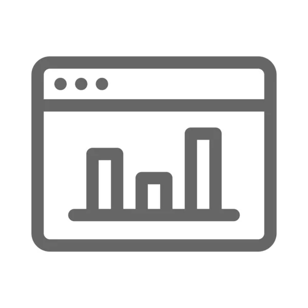 Ícone Gráfico Negócios Analytics — Vetor de Stock
