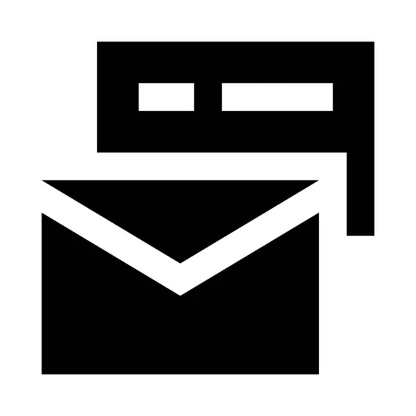 Courrier Lettres Enveloppes Icône — Image vectorielle