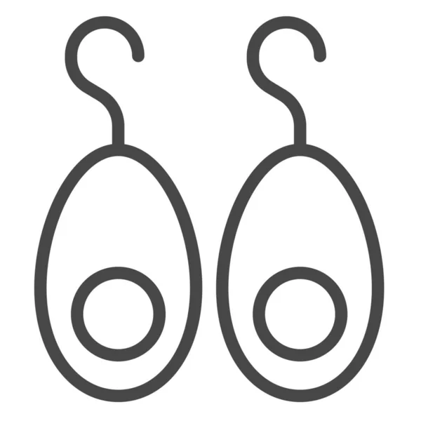 Ohrringe Edelsteine Juwelensymbol Outline Stil — Stockvektor