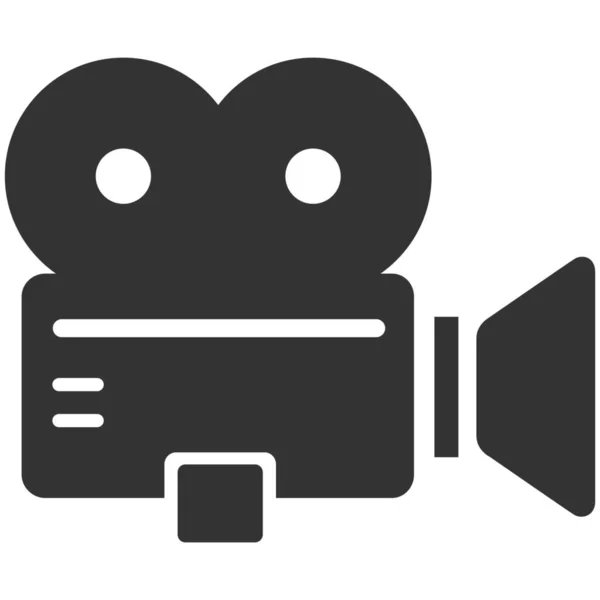 Camera Film Camera Movie Icon Solid Style — Stock Vector