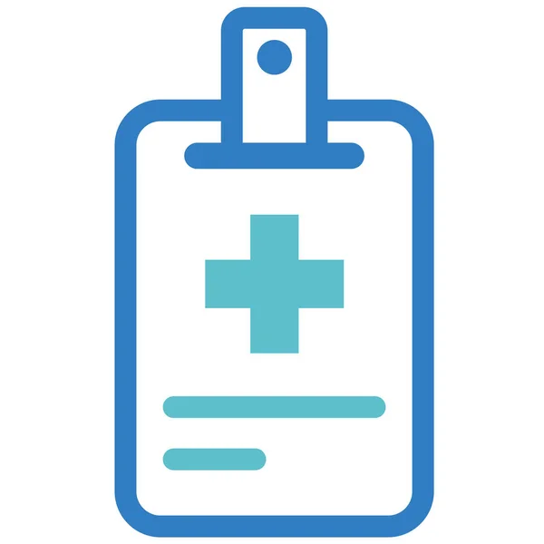 Ιατρική Κάρτα Σήμα Ιατρική Κάρτα Ιατρικό Προσωπικό Εικονίδιο Στυλ Περίγραμμα — Διανυσματικό Αρχείο