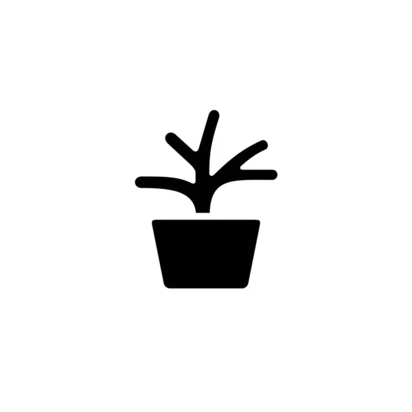 Икона Садового Растения Твердом Стиле — стоковый вектор