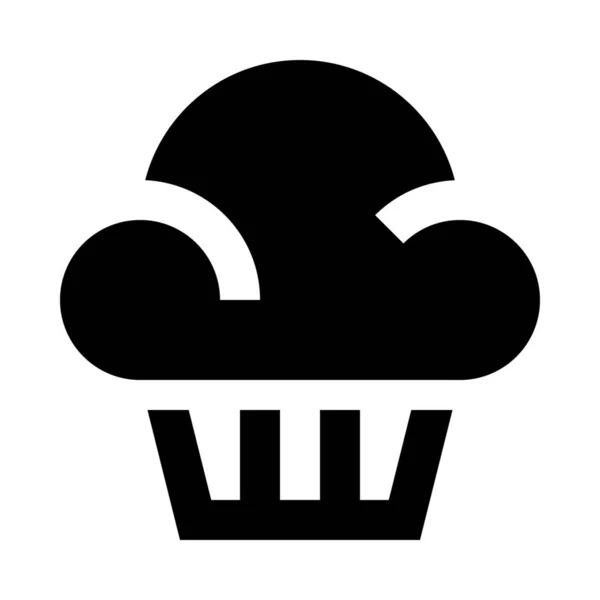 Bäckerei Keks Kuchen Ikone — Stockvektor