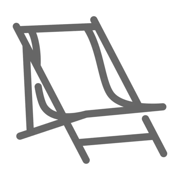 Camping Silla Playa Icono — Vector de stock