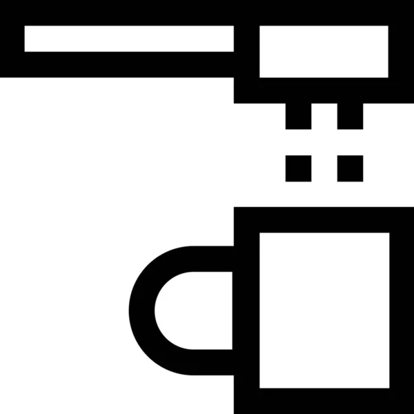 Cafeïne Koffie Drinken Pictogram Outline Stijl — Stockvector