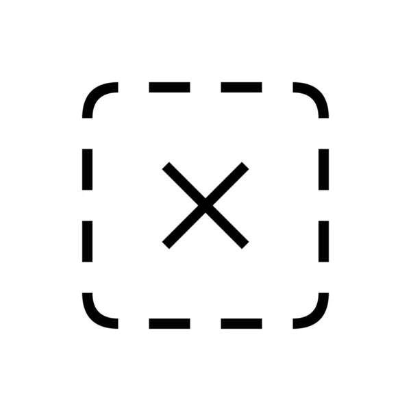 Kreuzmaskenauswahlsymbol Outline Stil — Stockvektor