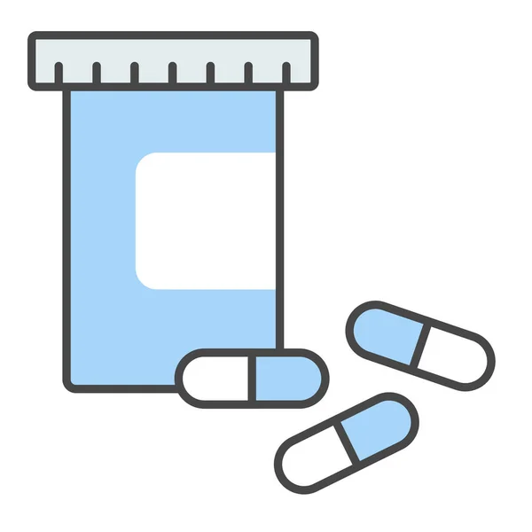 Κάψουλα Φάρμακα Εικονίδιο Φάρμακα Γεμάτο Στυλ Περίγραμμα — Διανυσματικό Αρχείο