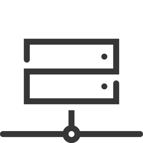 Иконка Базы Данных Искусственного Компьютера Стиле Outline — стоковый вектор