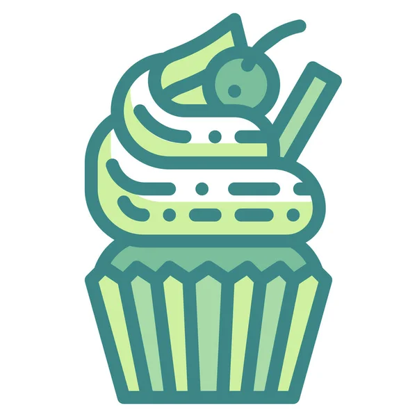 Kuchen Cupcake Dessert Ikone Der Osterkategorie — Stockvektor