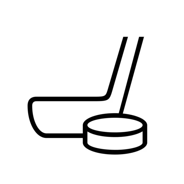 Icône Rondelle Hockey Dans Style Contour — Image vectorielle