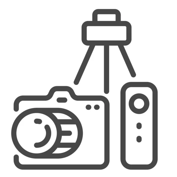 Camera Apparaten Afstand Icoon Outline Stijl — Stockvector