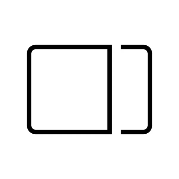 Иконка Правая Боковая Панель Выравнивания Стиле Outline — стоковый вектор