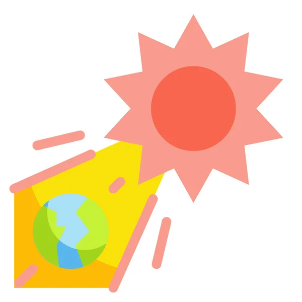 Astronomy Earth Ecology Icon Flat Style — Stock Vector