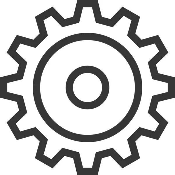 Cog Gear Settings Icon Outline Style — Stock Vector