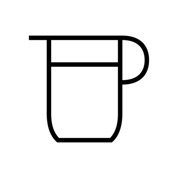 Kaffeetrinker Ikone Outline Stil — Stockvektor