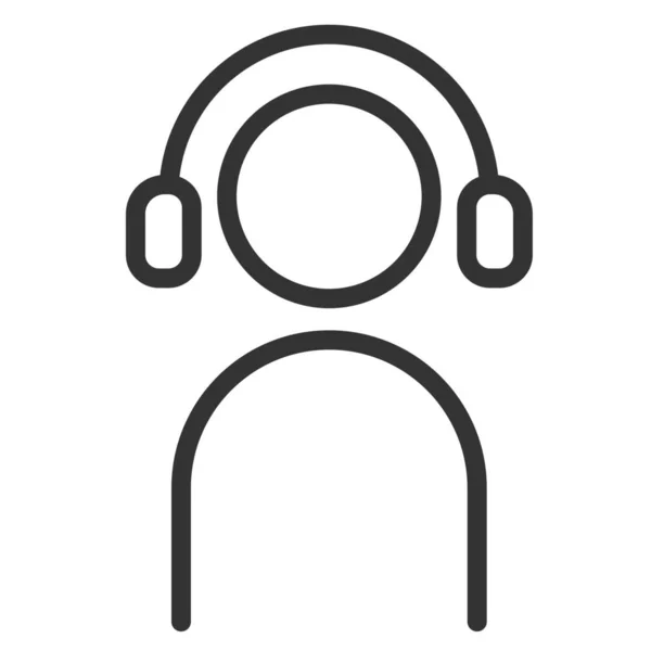 App Écouter Icône Musique Dans Style Outline — Image vectorielle
