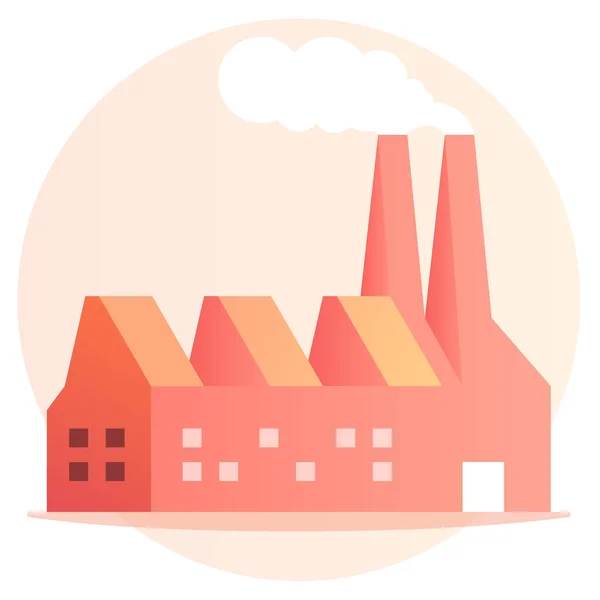 Architecture Building Factory Icon — Stock Vector