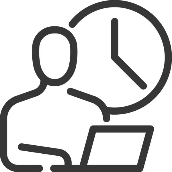 Time Computer Deadline Icon — Stock Vector