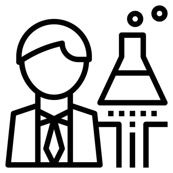 Іконка Лабораторії Хімічного Розвитку Стилі Контурів — стоковий вектор