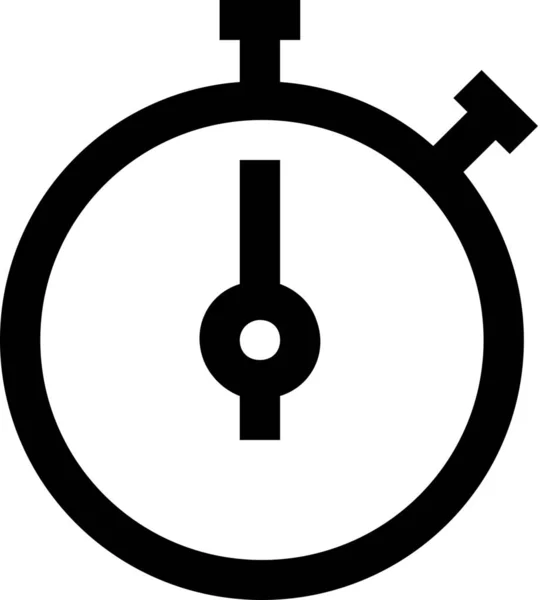 Icono Tiempo Cronómetro Alarma Estilo Esquema — Vector de stock