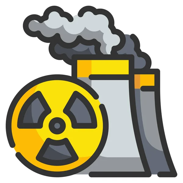 Предупреждение Больница Ядерная Икона Природе Открытом Воздухе Приключения Категории — стоковый вектор