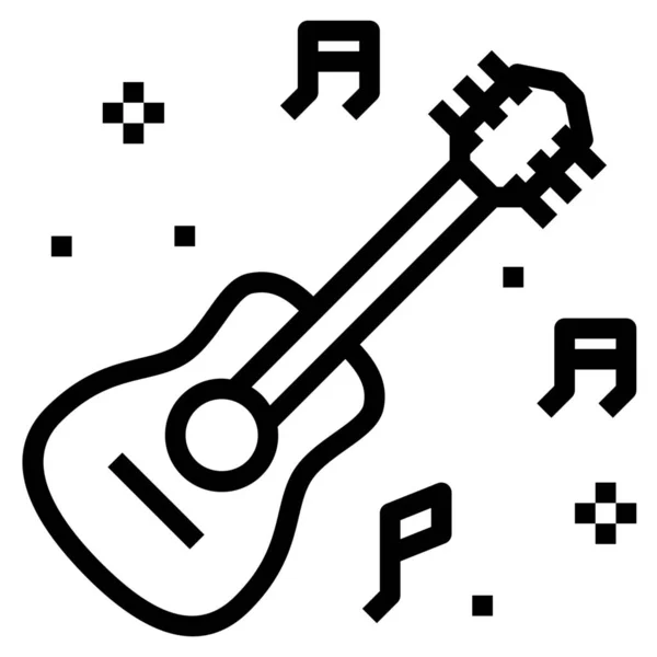 Икона Гитариста Категории Recreation Hobbies — стоковый вектор