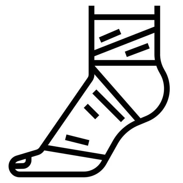 Ankle Bandage Foot Icon Outline Style — Stock Vector