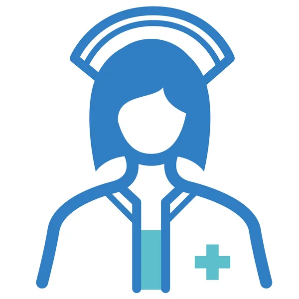 Intern Medical Help Nurse Icon Outline Style — Stock Vector