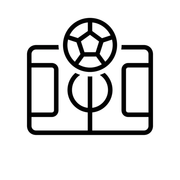 Fußball Ikone Outline Stil — Stockvektor