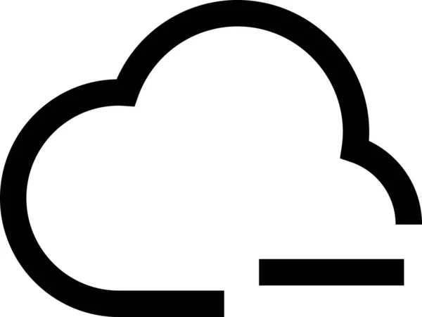 Ana Hat Biçiminde Bulut Bağlantısı Internet Simgesi — Stok Vektör