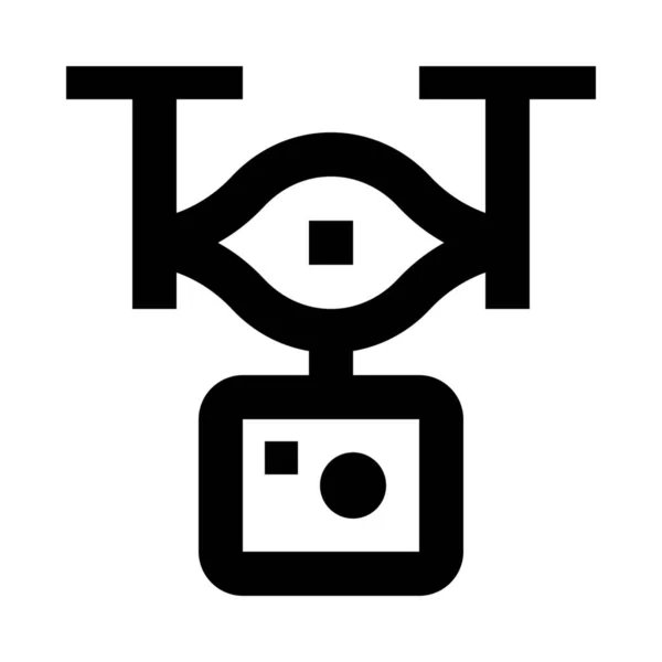 Video Drone Gadget Pictogram — Stockvector