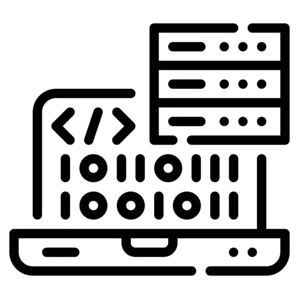 Computerdaten Elektronik Ikone — Stockvektor