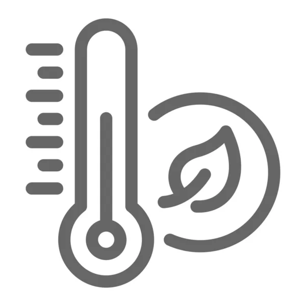 Temperatura Ecología Icono Verde — Vector de stock
