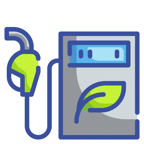 Biofuel Energy Gas Icon Filled Outline Style — Stock Vector