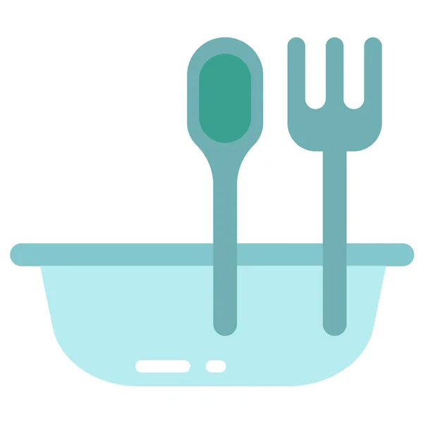 Baby Kind Koken Pictogram Baby Kinderen Kindertijd Categorie — Stockvector