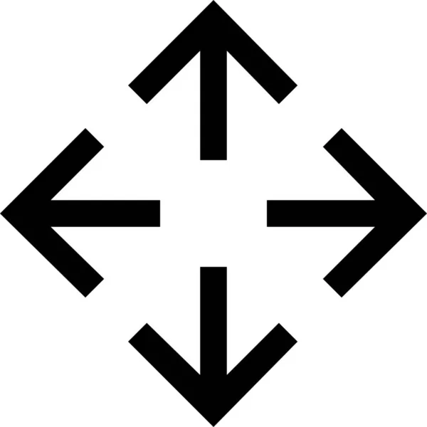 Arrow Decrease Icon Solid Style — Stock Vector