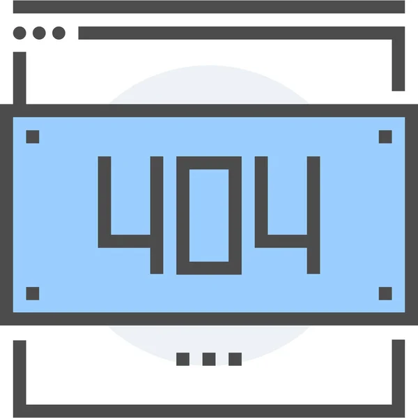 404 Hiba Internetes Oldal Nem Található Ikon Kitöltött Vázlat Stílus — Stock Vector