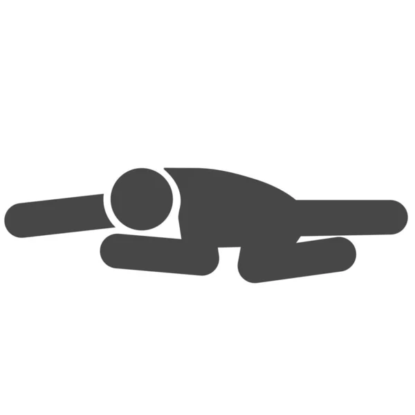 Drunk Faint Hangover Icon Solid Style — Stock Vector