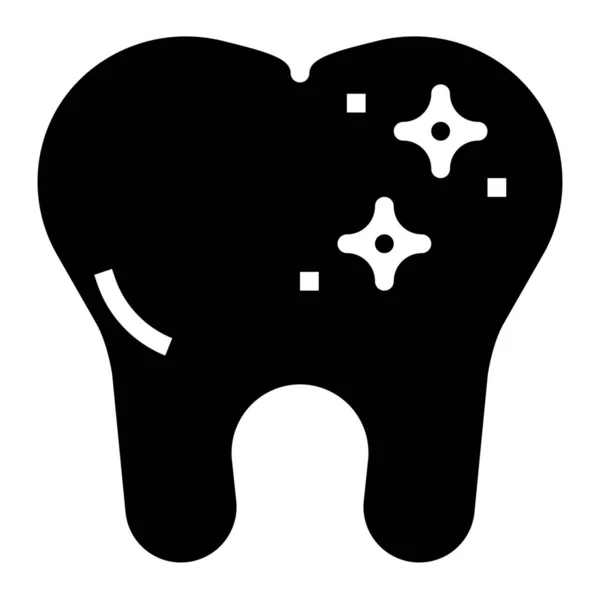Чистий Стоматолог Значок Суцільному Стилі — стоковий вектор