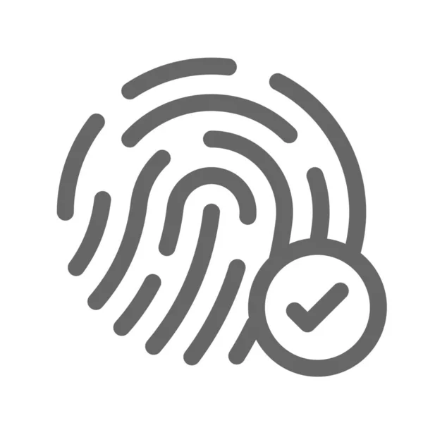 Business Finger Print Icon — Stock Vector