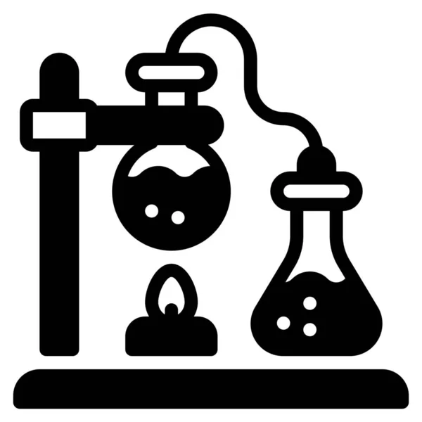 Bunsen Burnerflakeducationchemicallabscience Icon — Stockvektor