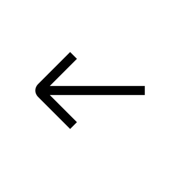 Flecha Izquierda Signo Icono Estilo Contorno — Vector de stock