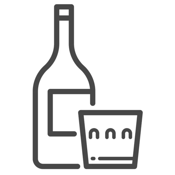 Függőséget Okozó Alkohol Ikon Körvonalazott Stílusban — Stock Vector