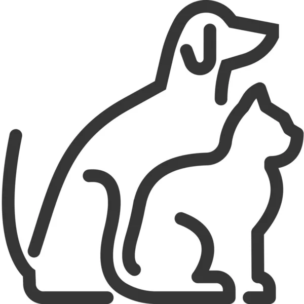 Kat Hond Icoon — Stockvector