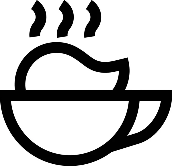 Caffeine Cappuccino Coffee Icon Outline Style — Stock Vector