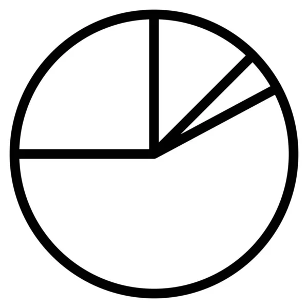 图表数据饼图标在轮廓风格 — 图库矢量图片