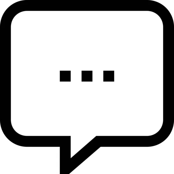 Bubble Chat Dialog Symbol Umrissstil — Stockvektor