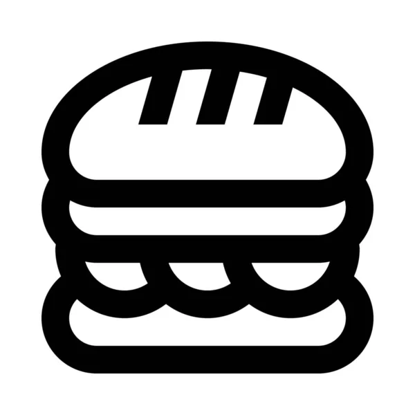 Burger Fast Food Icône Nutrition — Image vectorielle