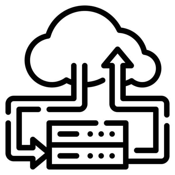 Иконка Облачных Вычислений — стоковый вектор