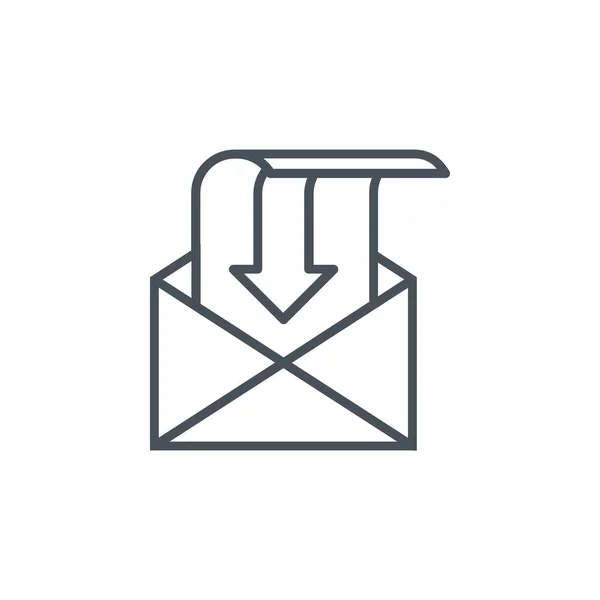 Umschlag Mail Symbol Umriss Stil — Stockvektor